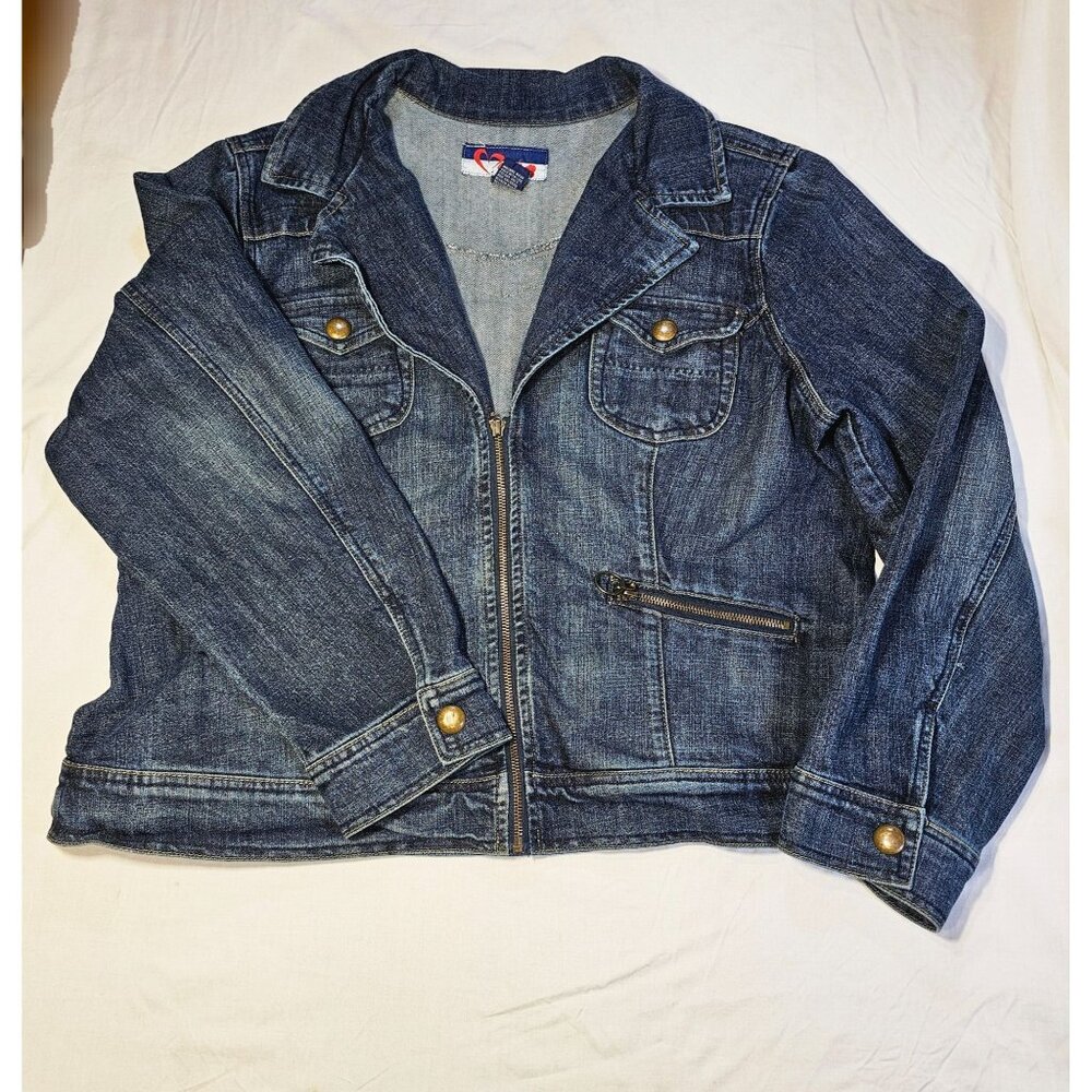WAK Women's 18/20W Denim Zip Up Jean Jacket
